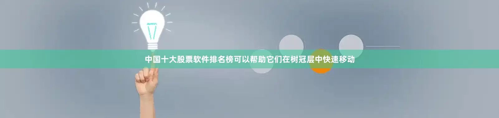 中国十大股票软件排名榜可以帮助它们在树冠层中快速移动